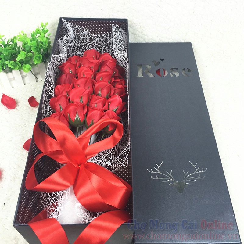 Hoa hồng sáp hộp 33 bông HQ019